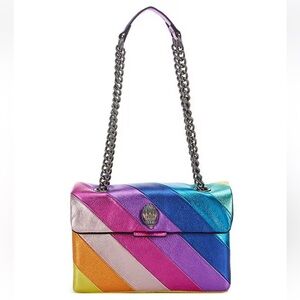 Kurt Geiger rainbow colored handbag